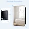 Black Aluminum Bathroom Cabinet with Mirrored Door, Adjustable Shelves and Waterproof Frame